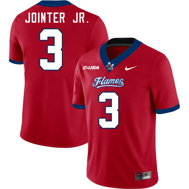 Liberty Flames #3 James Jointer Jr. College Football Jerseys Stitched-Red